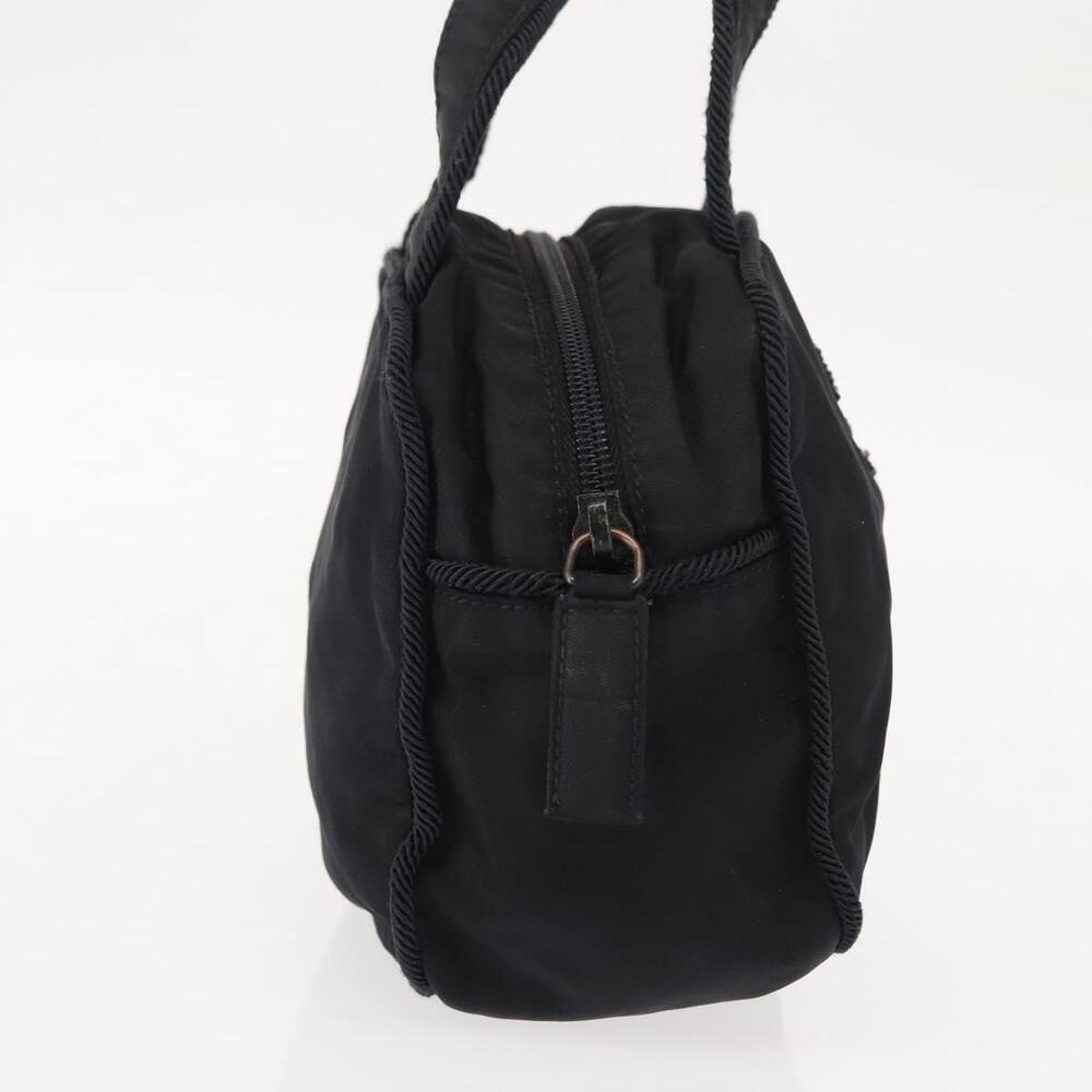PRADA Beads Tote Bag Nylon Black Silver Auth bs30073 - Picture 4 of 16